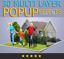 PS动作－立体相片：30 Multi Layer Popup Effect
